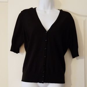 Ann Taylor Black 3/4 Sleeve Sweater